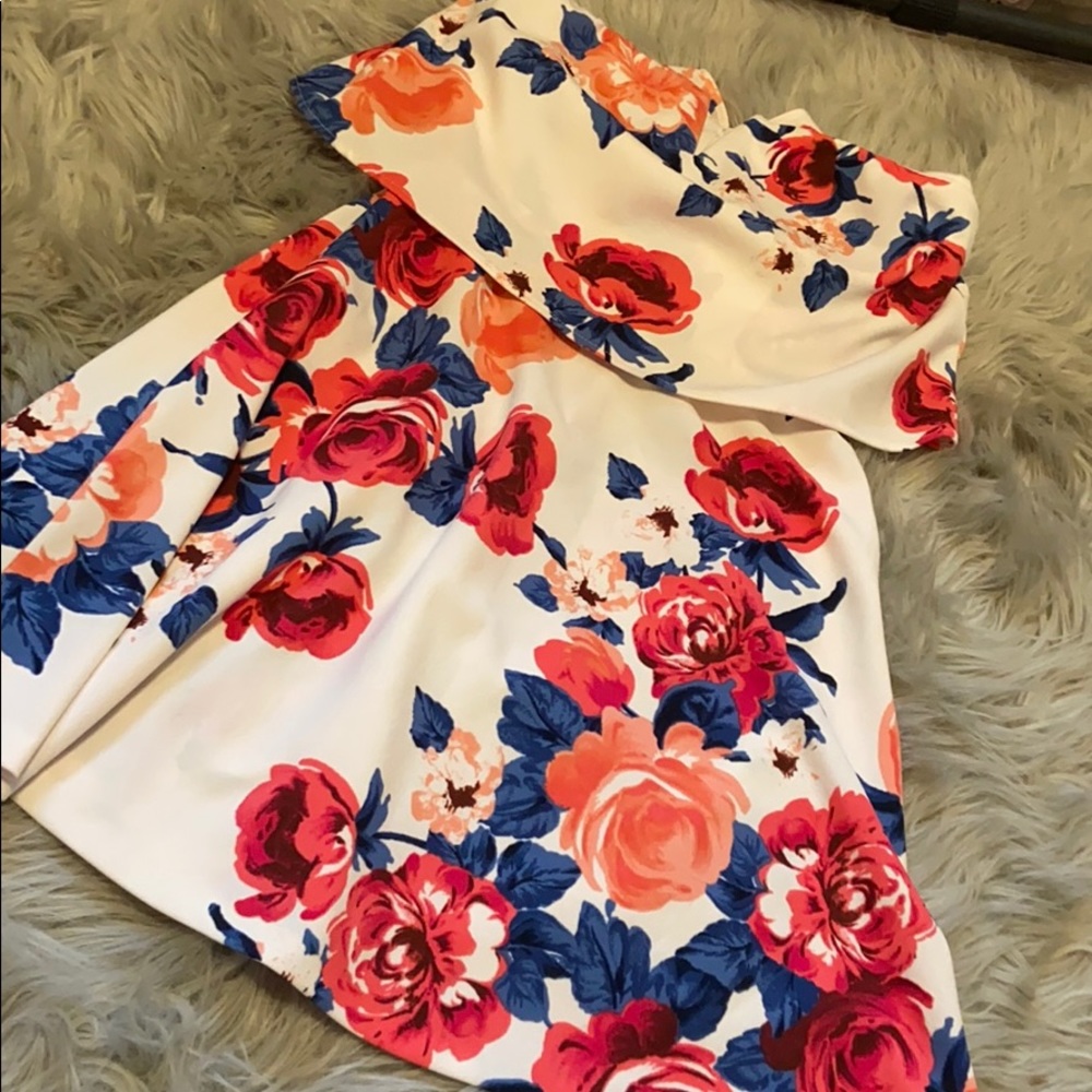 NWOT Floral Aqua dress